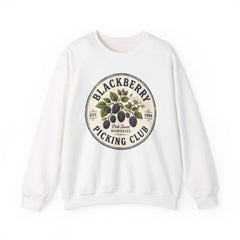 Blackberry Picking Club Crewneck Sweatshirt — Vintage Fruit Patch Design