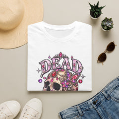 "Dead Gorgeous" T‑Shirt- Skull Floral- Halloween Vibes
