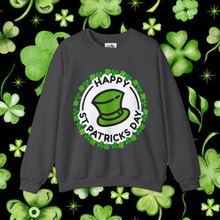 Happy St. Patrick's Day Unisex Crewneck- Leprechaun Hat