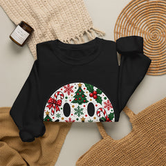Christmas Smiley Crewneck Sweatshirt — Festive Holiday Smile Graphic