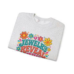 Jewelry Reveal Junkie Sweatshirt by Gildan, Cozy Unisex Crewneck, Gift for Jewelry Lovers