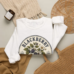 Blackberry Picking Club Crewneck Sweatshirt — Vintage Fruit Patch Design