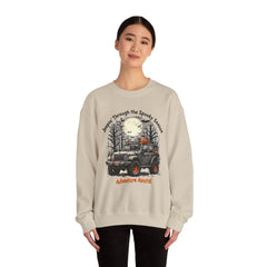 Spooky Adventure Sweatshirt - Jeepin' Through the Spooky Season, Unisex Crewneck, Fall Apparel, Halloween Gift, Cozy Halloween Wear