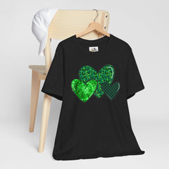 Green Hearts St. Patrick's Day Tee - Unisex Short Sleeve Shirt / Christmas