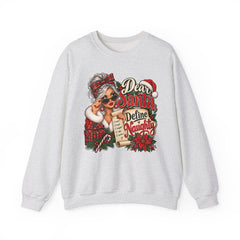 Christmas Sweatshirt - "Dear Santa Define Naughty" Festive Holiday Crewneck