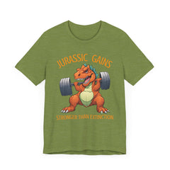 Jurassic Gains- Fitness T-shirt for Gym Workouts