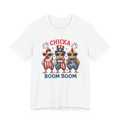 Chicka Boom Boom Patriotic Chickens Tee - 4th of July USA Shirt