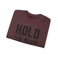 "Hold My Drink, I Gotta Pet This Dog" Unisex Heavy Blend™ Crewneck Sweatshirt