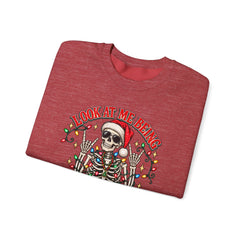 Christmas Skeleton Unisex Sweatshirt - Rude Humor - Party Sweatshirt- Holiday Humor