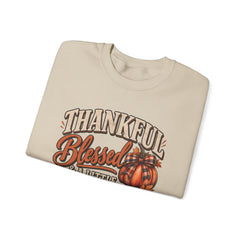 "Thankful, Blessed & a Little Stressed" Fall Pumpkin Sweatshirt