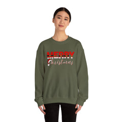 Christmas Crewneck Sweatshirt - Santa's Belt and Hat Design