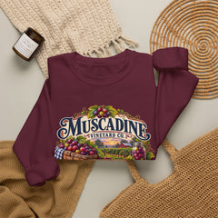 Muscadine Vineyard Crewneck Sweatshirt — Vintage Grape Winery Graphic - Southern Heritage