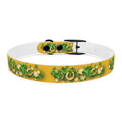 Gold Dog Collar - St Patrick's Day Horseshoe & Coin Design