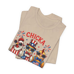 Chicka Boom Boom Patriotic Chickens Tee - 4th of July USA Shirt