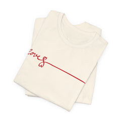 Love Signature T-Shirt – Minimal Red Script Tee