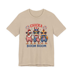Chicka Boom Boom Patriotic Chickens Tee - 4th of July USA Shirt
