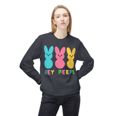 Hey Peeps Midweight Softstyle Fleece Crewneck Easter Sweatshirt
