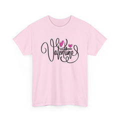 Valentine Script Tee — Romantic Hearts Graphic T-Shirt