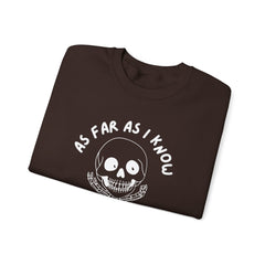 As Far As I Know, I'm Delightful Skeleton Sweatshirt, Crewneck, Halloween Outfit, Casual Wear, Cozy Gift
