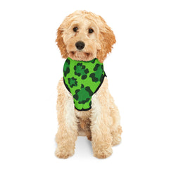 Pet Hoodie - Green Leopard Print Dog Hoodie for St. Patrick's Day
