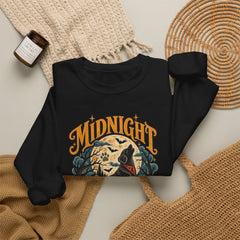 Midnight Howl Club Sweatshirt — Moonlit Wolves Graphic Crewneck
