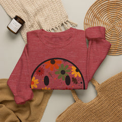 Floral Smile Sweatshirt — Retro Fall Flowers Smiley Crewneck