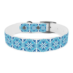 Dog Collar- Blue Mexican Talavera Tile Print