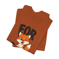 Funny Fox Tee "For Sake" Cute Fox Graphic T-Shirt
