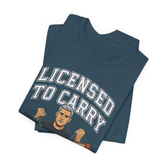 Funny Marriage License Unisex Te, License to carry