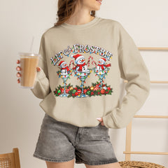 Lit & Frostbit Design | Festive Christmas Martinis, Winter Parties, Snowman Apparel, Christmas Party Sweatshirt