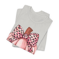 Cute Pink Pumpkin Graphic Tee for Fall, Autumn Shirt, Halloween Top, Harvest Celebration T-Shirt, Seasonal Apparel, Gift Idea
