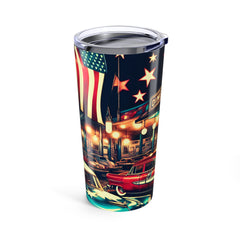 1950s Pop Art inspired Patriotic Art Tumbler 20oz