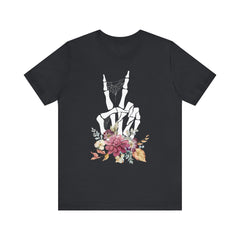 Bone Fingers w Flowers - Halloween T-Shirt