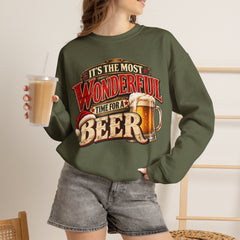 It’s the Most Wonderful Time for a Beer Crewneck Sweatshirt - Christmas
