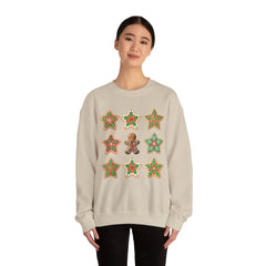 Festive Gingerbread Sweatshirt, Holiday Crewneck, Christmas Gift, Cozy Sweatshirt, Unisex Casual Wear