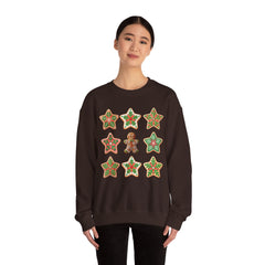 Festive Gingerbread Sweatshirt, Holiday Crewneck, Christmas Gift, Cozy Sweatshirt, Unisex Casual Wear