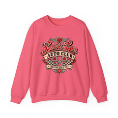 Lovers Lane Auto Club Vintage Racing Graphic Crewneck Sweatshirt- Valentine