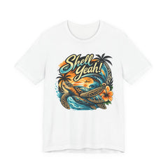 Shell Yeah! Turtle Graphic Tee — Tropical Beach Surf T-Shirt