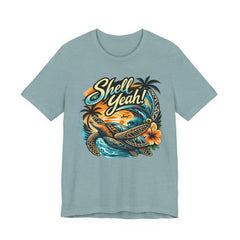 Shell Yeah! Turtle Graphic Tee — Tropical Beach Surf T-Shirt