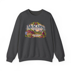 Muscadine Vineyard Crewneck Sweatshirt — Vintage Grape Winery Graphic - Southern Heritage