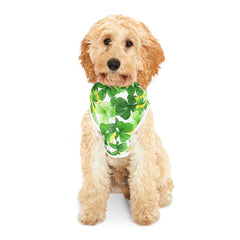 Shamrock and Lucky Horseshoes Print Dog Hoodie for St. Patrick's Day