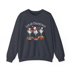 Lit & Frostbit Design | Festive Christmas Martinis, Winter Parties, Snowman Apparel, Christmas Party Sweatshirt