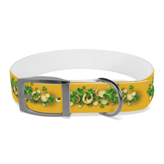 Gold Dog Collar - St Patrick's Day Horseshoe & Coin Design