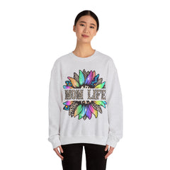 “Mom Life” Vintage Cool Life Flower Crewneck Sweatshirt