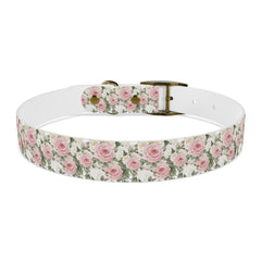 Dog Collar- White and Pink Roses