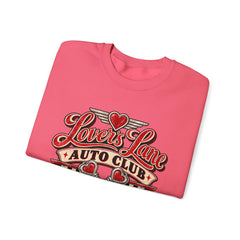 Lovers Lane Auto Club Vintage Racing Graphic Crewneck Sweatshirt- Valentine