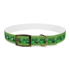 Copy of Dog Collar - Green Leprechaun Hats and Green Hearts Design