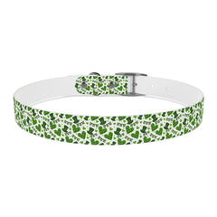 Dog Collar - Green Leprechaun Hats and Green Hearts Design