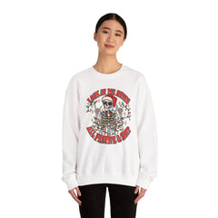 Christmas Skeleton Unisex Sweatshirt - Rude Humor - Party Sweatshirt- Holiday Humor
