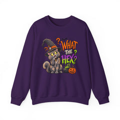 Halloween Cat 'What the Hex?' Crewneck Sweatshirt
